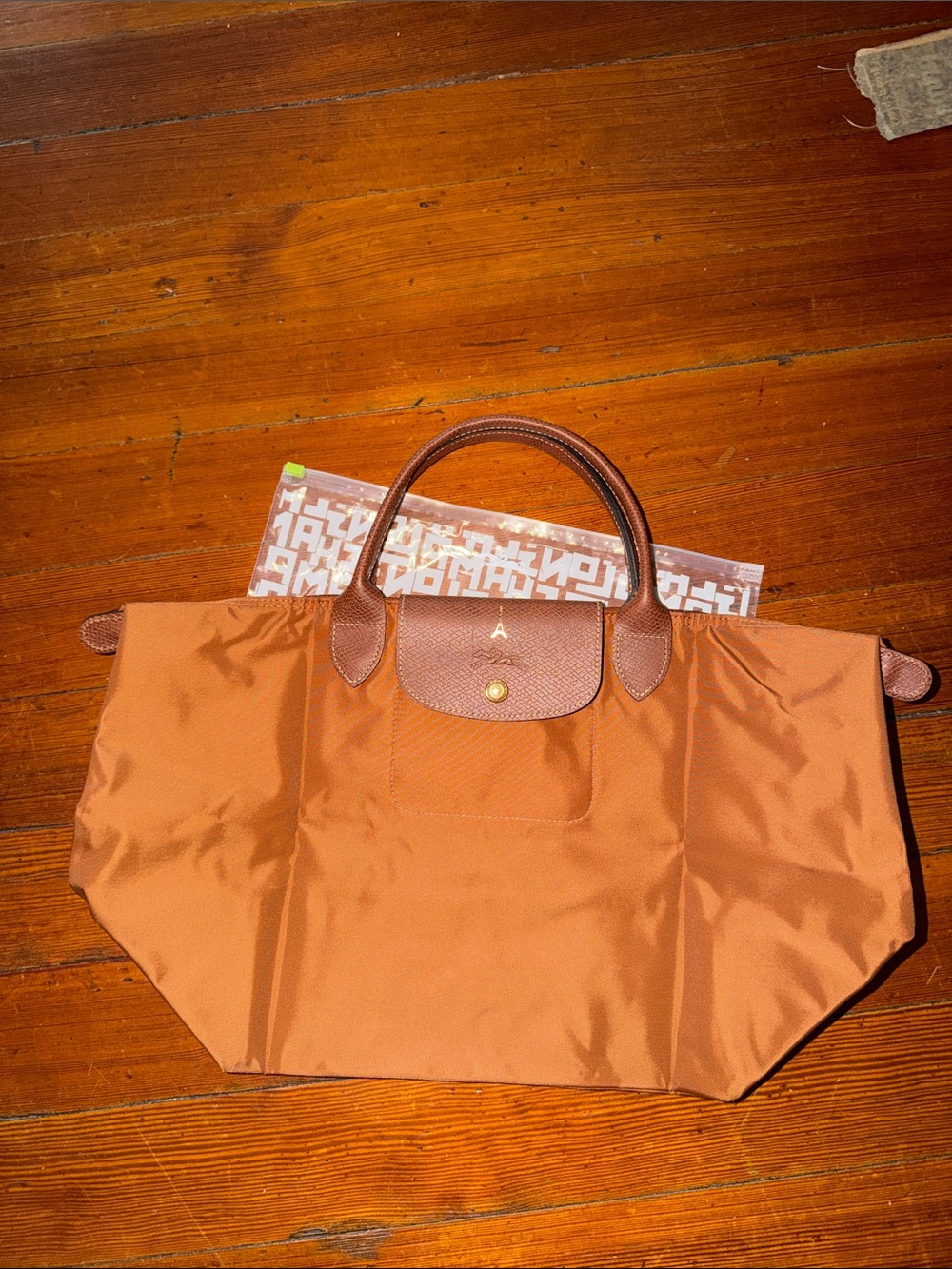 Paris Exclusive Eiffel Tower Gold Stamp Longchamp Bag - Picture 2 of 7